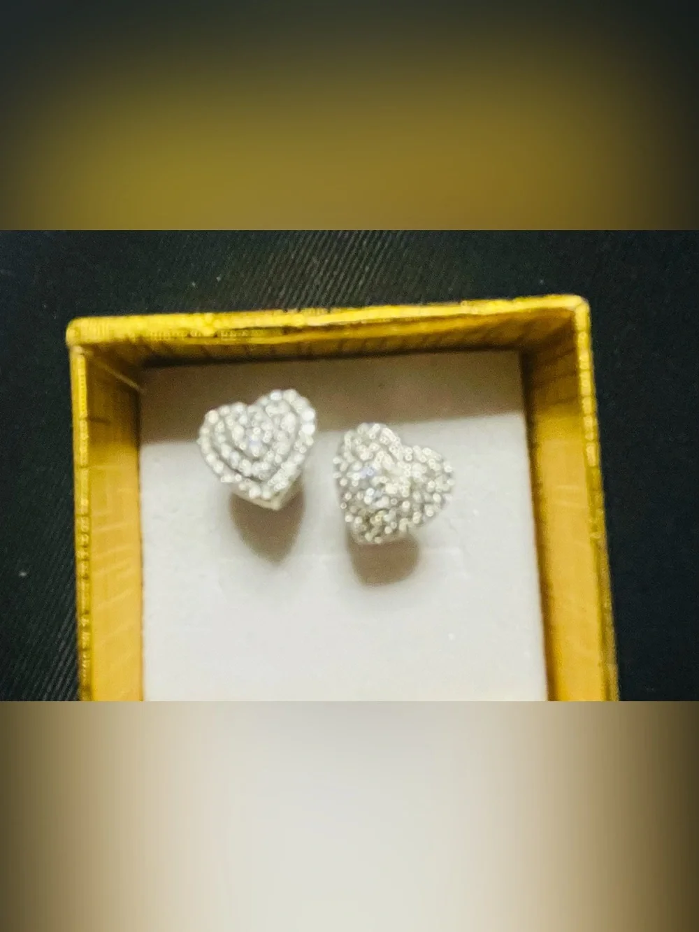 Moissanite 925 Silver Heart Stud Earrings